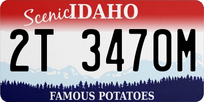 ID license plate 2T3470M