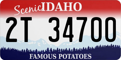 ID license plate 2T3470O
