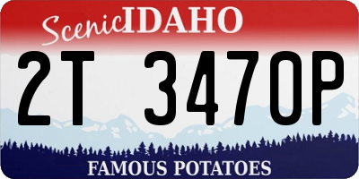 ID license plate 2T3470P