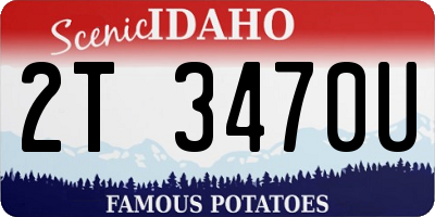 ID license plate 2T3470U