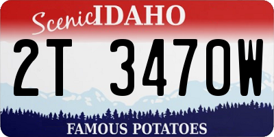 ID license plate 2T3470W