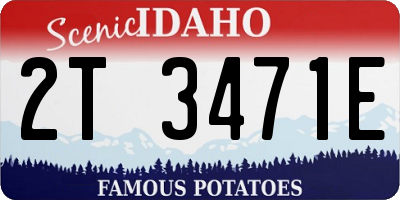 ID license plate 2T3471E