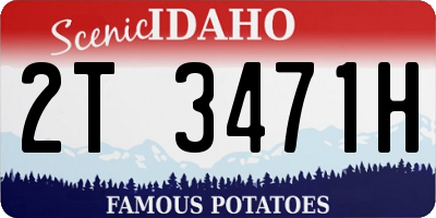 ID license plate 2T3471H