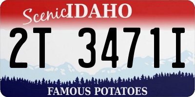 ID license plate 2T3471I