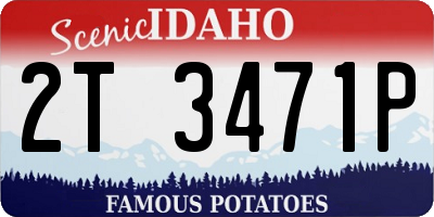 ID license plate 2T3471P