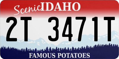 ID license plate 2T3471T