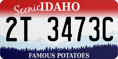 ID license plate 2T3473C