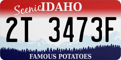 ID license plate 2T3473F