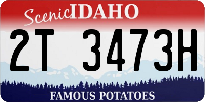 ID license plate 2T3473H
