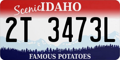 ID license plate 2T3473L