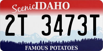 ID license plate 2T3473T