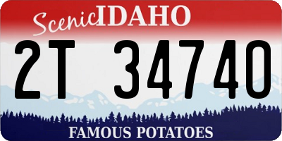 ID license plate 2T3474O