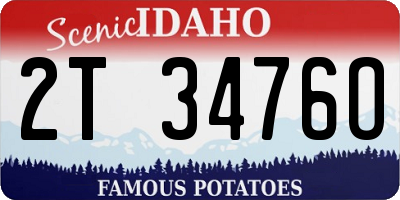 ID license plate 2T3476O