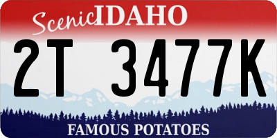ID license plate 2T3477K