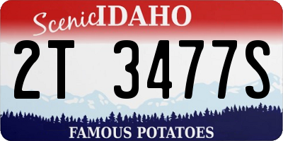 ID license plate 2T3477S