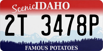 ID license plate 2T3478P