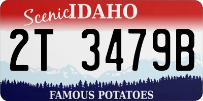ID license plate 2T3479B