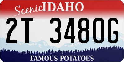 ID license plate 2T3480G