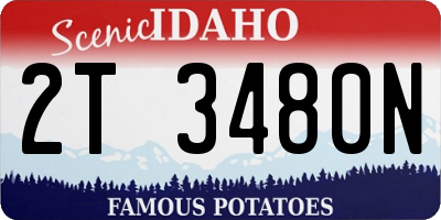 ID license plate 2T3480N