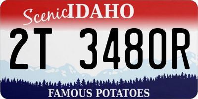 ID license plate 2T3480R