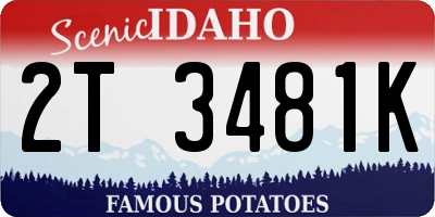 ID license plate 2T3481K