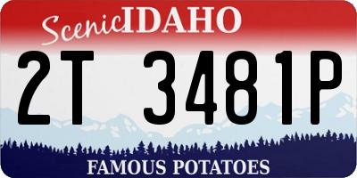 ID license plate 2T3481P