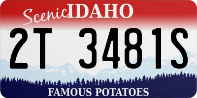 ID license plate 2T3481S