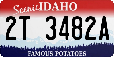 ID license plate 2T3482A
