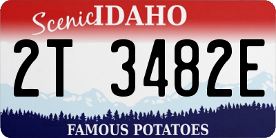 ID license plate 2T3482E