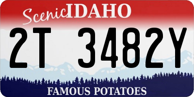ID license plate 2T3482Y