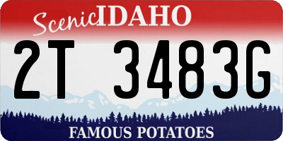 ID license plate 2T3483G