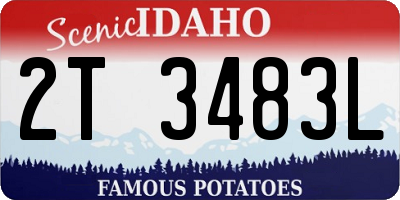 ID license plate 2T3483L