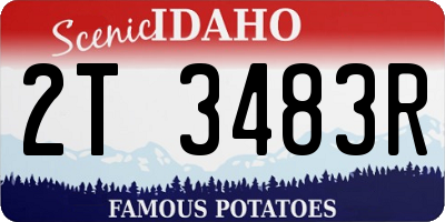 ID license plate 2T3483R