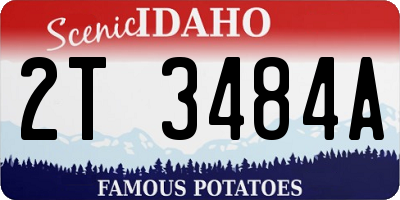 ID license plate 2T3484A