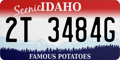 ID license plate 2T3484G