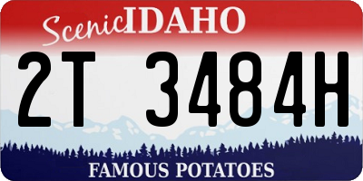 ID license plate 2T3484H