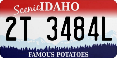 ID license plate 2T3484L