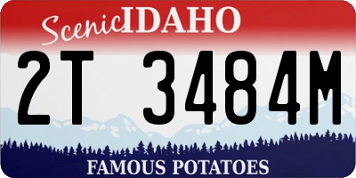 ID license plate 2T3484M