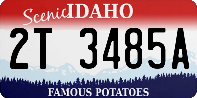 ID license plate 2T3485A