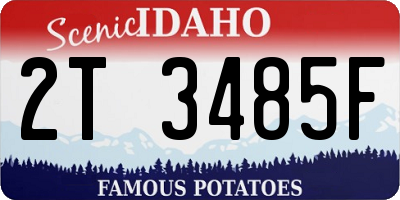 ID license plate 2T3485F