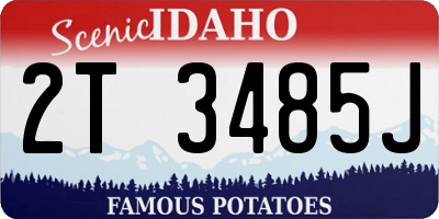 ID license plate 2T3485J
