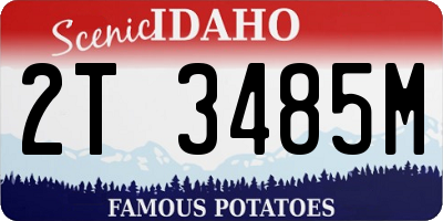 ID license plate 2T3485M