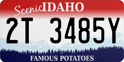 ID license plate 2T3485Y