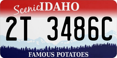 ID license plate 2T3486C
