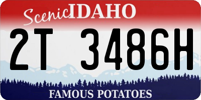 ID license plate 2T3486H