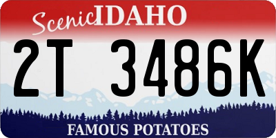 ID license plate 2T3486K