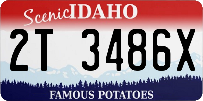ID license plate 2T3486X