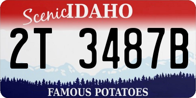 ID license plate 2T3487B