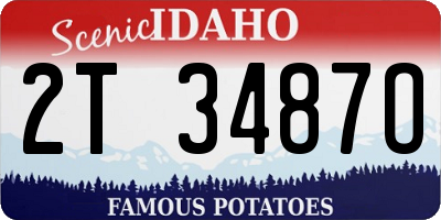 ID license plate 2T3487O