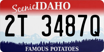 ID license plate 2T3487Q